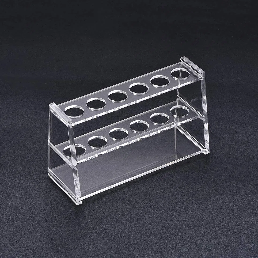 sourcing map 2 Stück Reagenzglashalter Rack 6 Wells für 10ml Zentrifugenröhrchen Klar