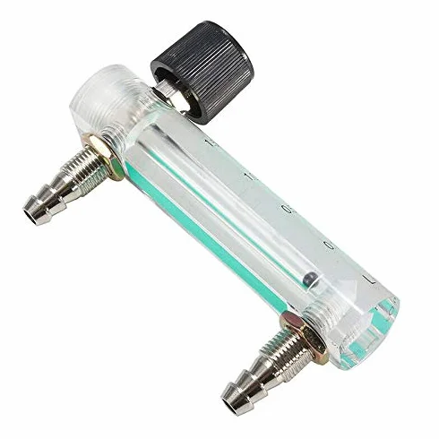 Vogueing Tool Durchflussmesser mit Regelventil YB-4M Luftdurchflussmesser Gasregler für Sauerstoff, Luft und Gas (0-5 l/min)