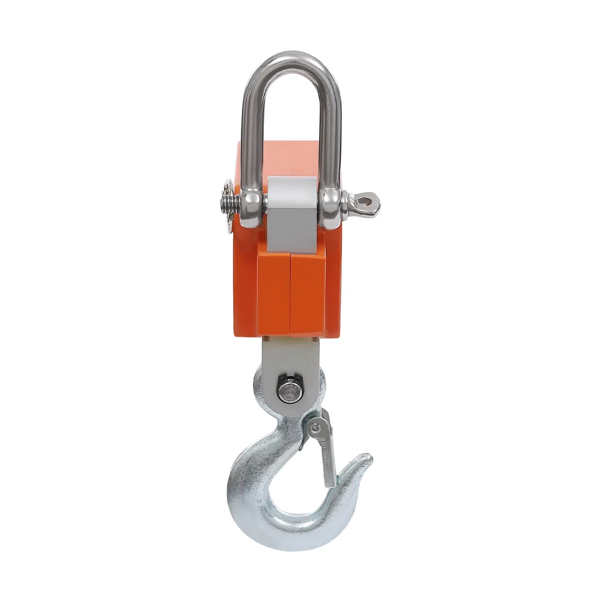 Digitale Kranwaage 500KG, Elektronische Hängewaage Industrie Hängende Waage Tragbare LCD Zugwaage mit Haken (Orange)