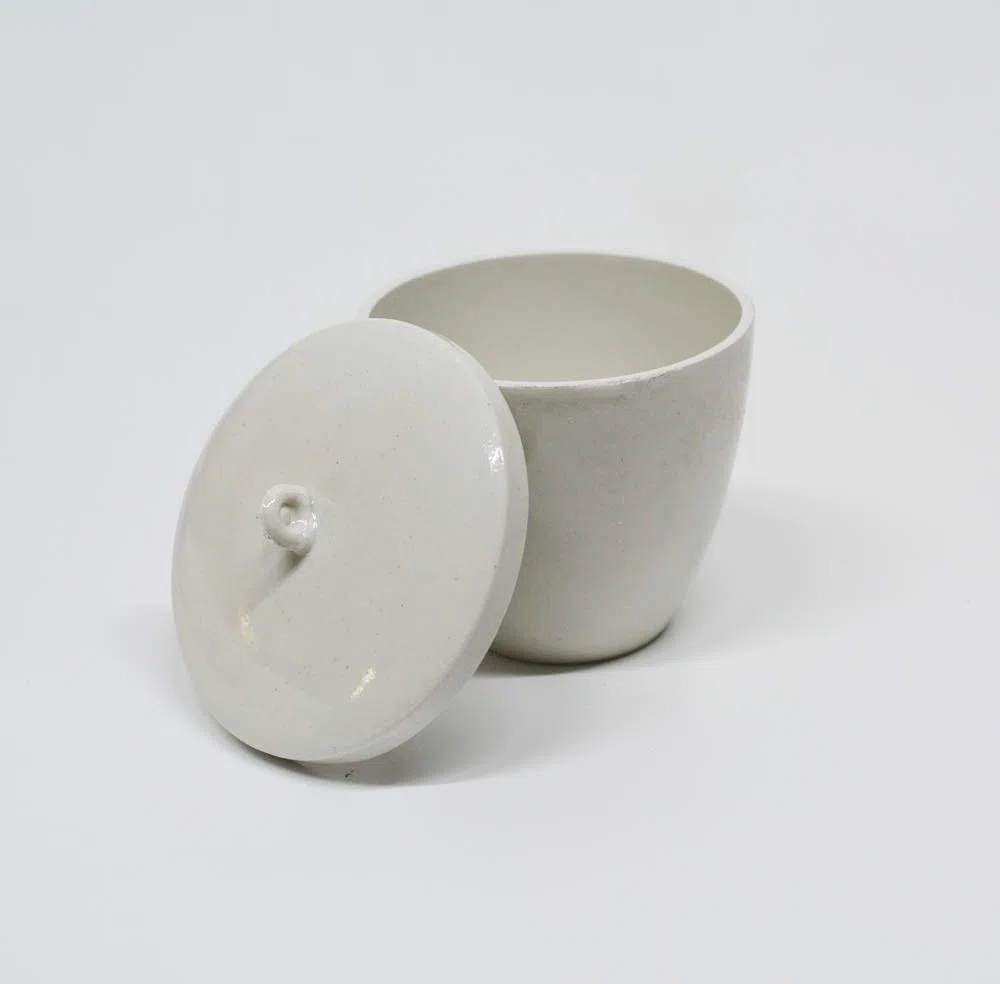LLF Porzellan-Tiegel, mit Deckel für Labor, 20 ml, 30 ml, 40 ml, 70 ml, 100 ml, 200 ml, 300 ml