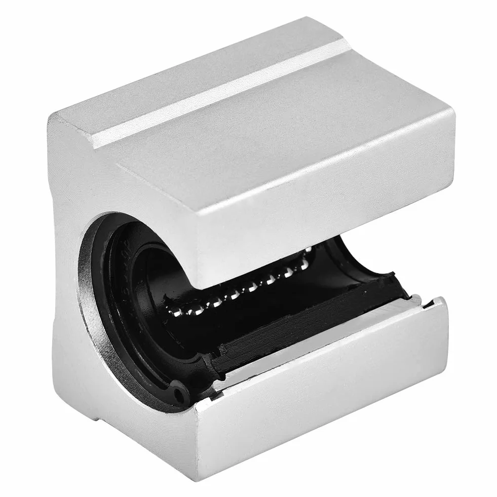 Dioche 4 Stück SBR16UU 16 Mm Offener Kastentyp Aluminium-Linearlager-Gleitblock CNC Aluminium Offener Linearbewegungs-Lagerblock-Schlitten für CNC