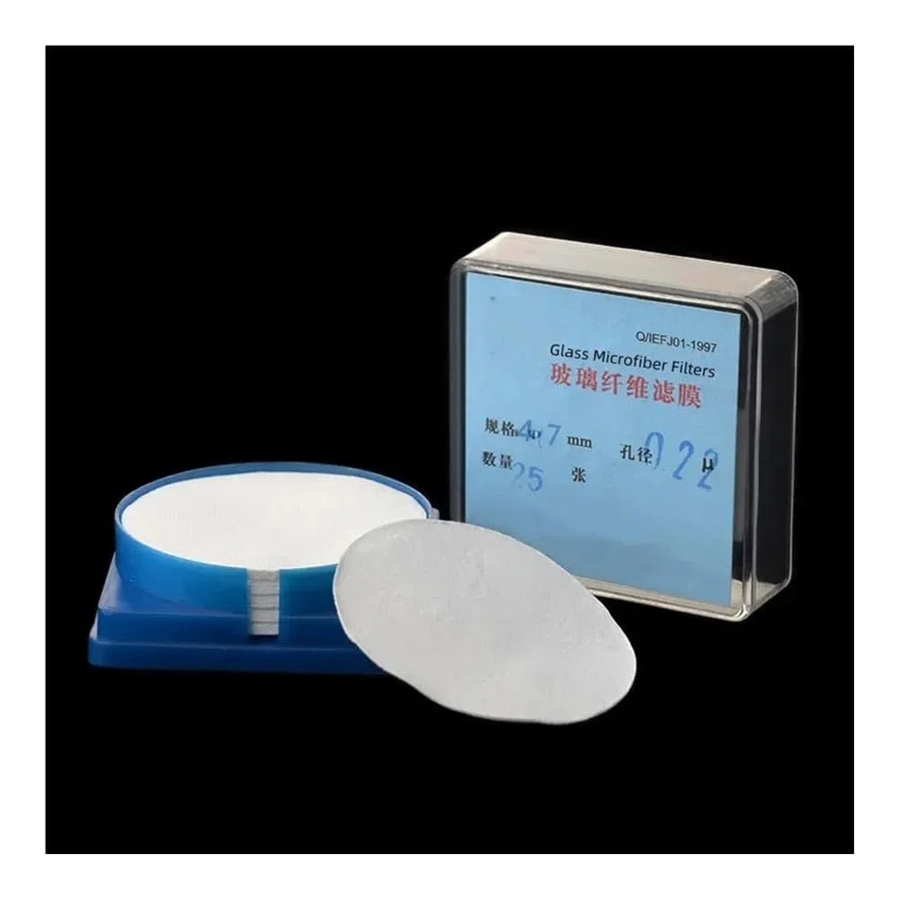 Glasfaserfilter Durchmesser 47 mm Porengröße 0,22/0,45/0,7/1,0/1,2/1.6um 25 Kreise Superfine GF Filterpapier Staubmembran(0.7um)