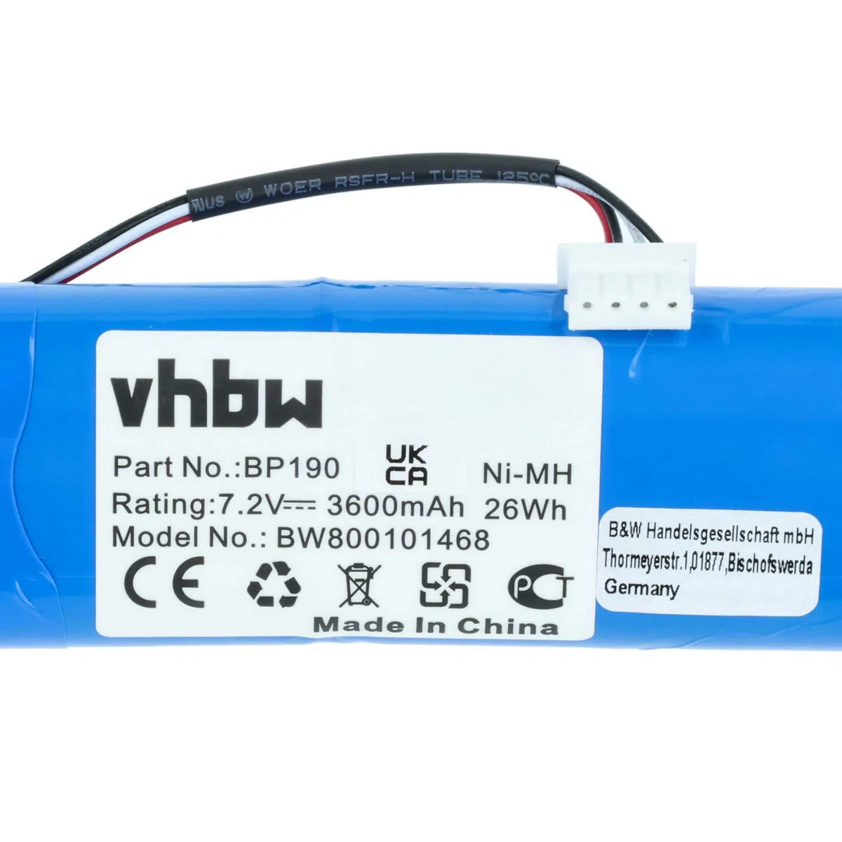 vhbw Akku kompatibel mit Fluke Scopemeter 199C, 215, 215C, 215C-S, 225, 225C Oszilloskop, Messgerät (3600mAh, 7,2V, NiMH)