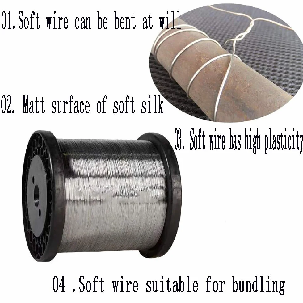 Edelstahldraht Gartendraht Blumendraht Bindedraht Pflanzendraht Basteldraht,-0.8mm soft wire (100m)/328FT
