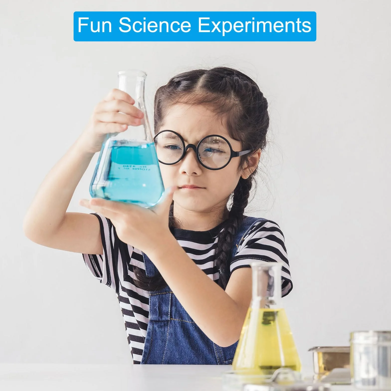 PATIKIL Erlenmeyerkolben 2 Set 250ml 8.5oz Schmalhals Messkolben Mit Silikonstopfen Borosilicatglas Kolben Mit Aufgedruckter Skala Für Laborversuche Chemie Wissenschaft