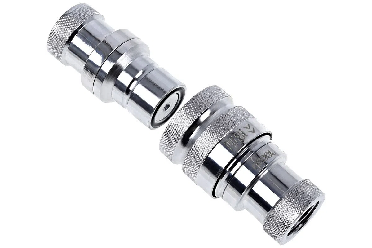 Alphacool 17281 Eiszapfen Schnellverschlusskupplungsset G1/4 IG - Chrome Wasserkühlung Anschlüsse