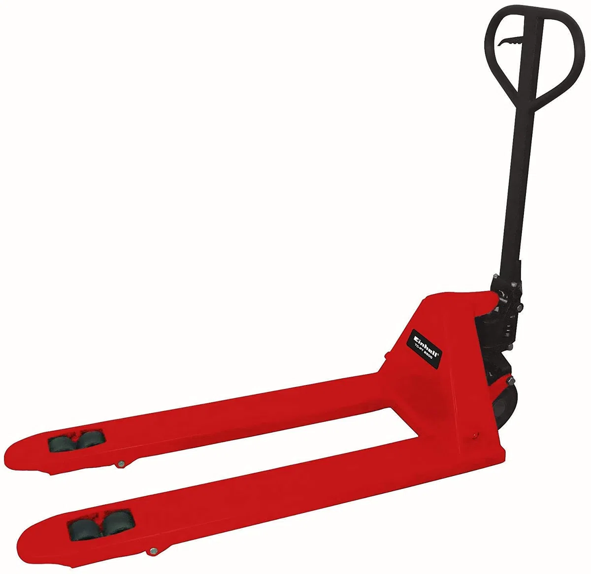 Einhell Palettenhubwagen TC-PT 2500 (Tragkraft 2500 kg, Gabelhöhe 80-190 mm, Robuste Konstruktion aus Stahl, Ruhige Laufeigenschaft beim geringem Rollwiderstand)