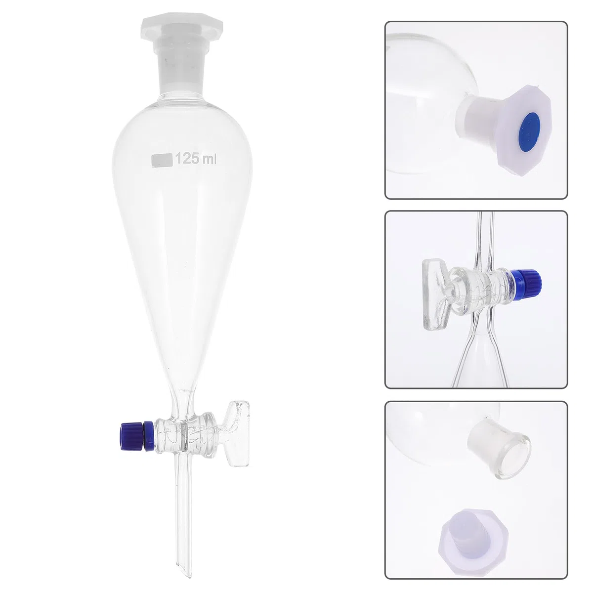 SOLUSTRE Birnenförmiges Leck Birnenförmiger Scheidetrichter Zylindrischer Scheidetrichter Becherglas 1000ml Konischer Scheidetrichter Scheidetrichter-kit Hohes Borosilikat Fangen