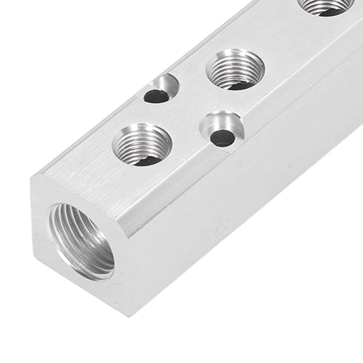 Luftverteiler, pneumatischer Verteiler, Luftverteilerblock, Anschlussteiler, G1/2-Eingang, G1/4-Ausgang, 30 x 30 mm (SY30-02-5F)
