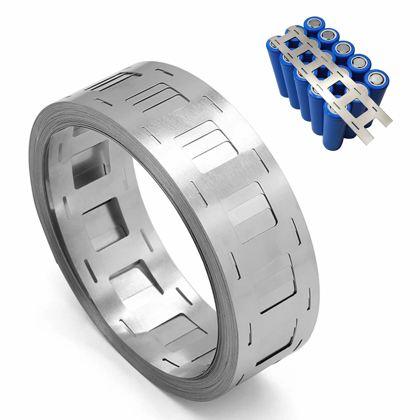 Nickelband, 0,15 x 27 mm 10M 20,25 mm Nickel Streifen Band für 18650-Batterien, Punktschweißband aus Vernickeltem Stahlband Nickelstreifen-Lithium-Batteriepack