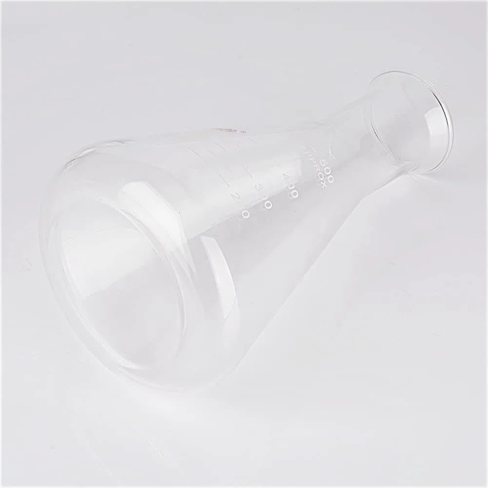 stonylab Weithals Erlenmeyerkolben aus Glas, 500 ml Erlenmeyerkolben aus Borosilikatglas mit Robustem Rand, 1 Packung