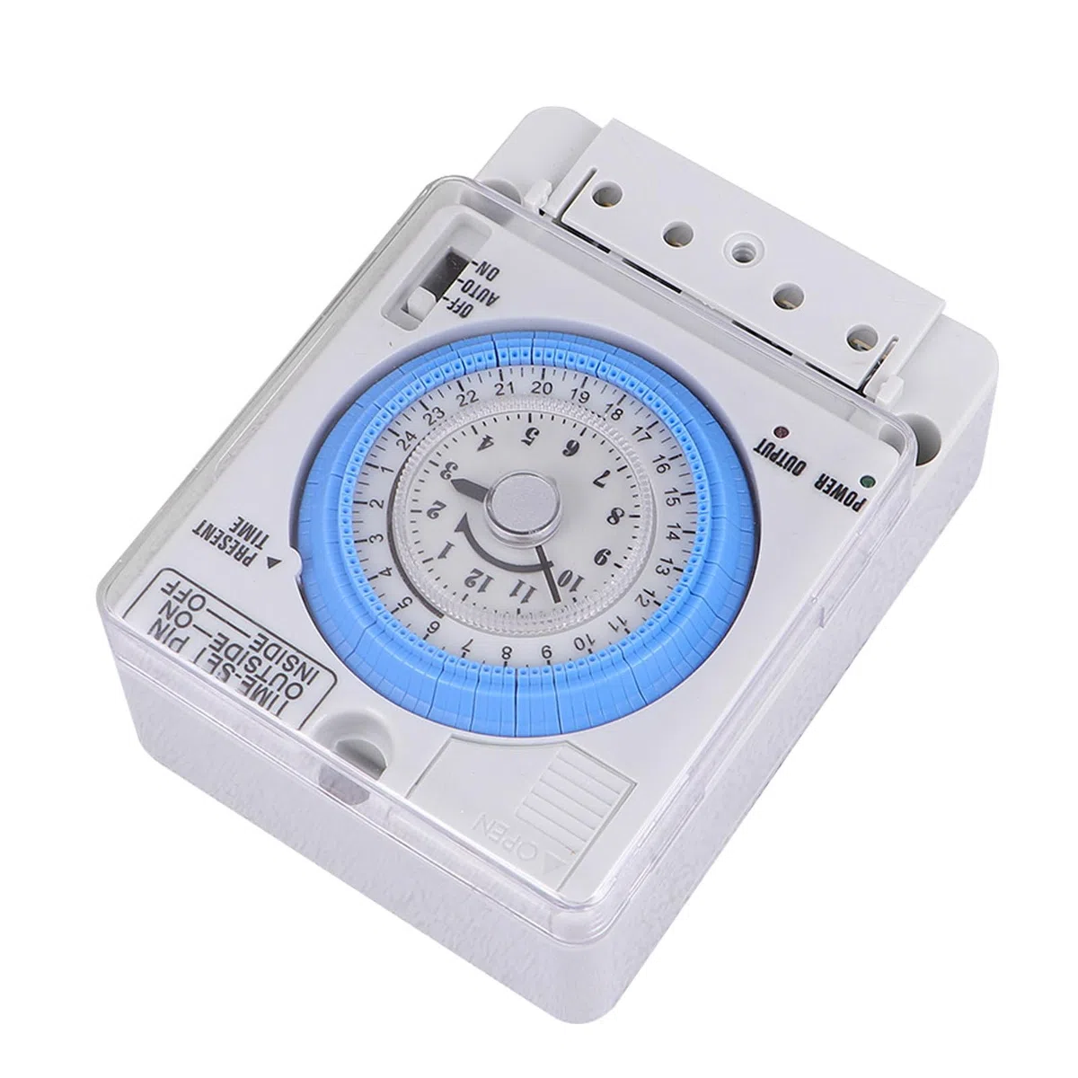 Garneck Mechanische Zeitschaltuhr 12 V mit Präzisem Mechanischem Timer Energiesparend und Leicht zu Reinigen für Küche und Zuhause im Einfachen Design Auspc