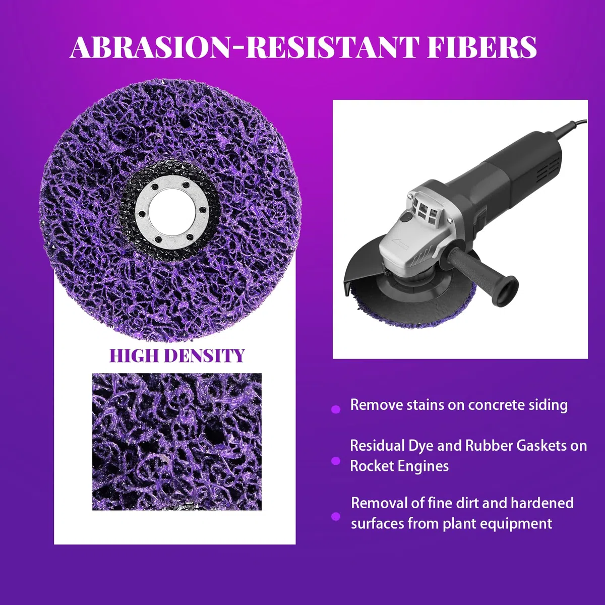 CSD Scheibe 125mm Grob Reinigungsscheiben 7 STK CSD Scheibe 125mm Schleifscheiben für Winkelschleifer Rost Entfernen Rostentferner für Ntfernen Sie Farbe, Rost (Lila, 7, Mittel)