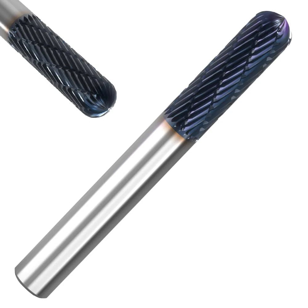VHM Fräser mit AlTiN Beschichtung - 6mm Durchmesser, 60-100mm Länge - Langlebig & Präzise - Vollhartmetall Frässtift für Profi-Einsatz (L:60mm)