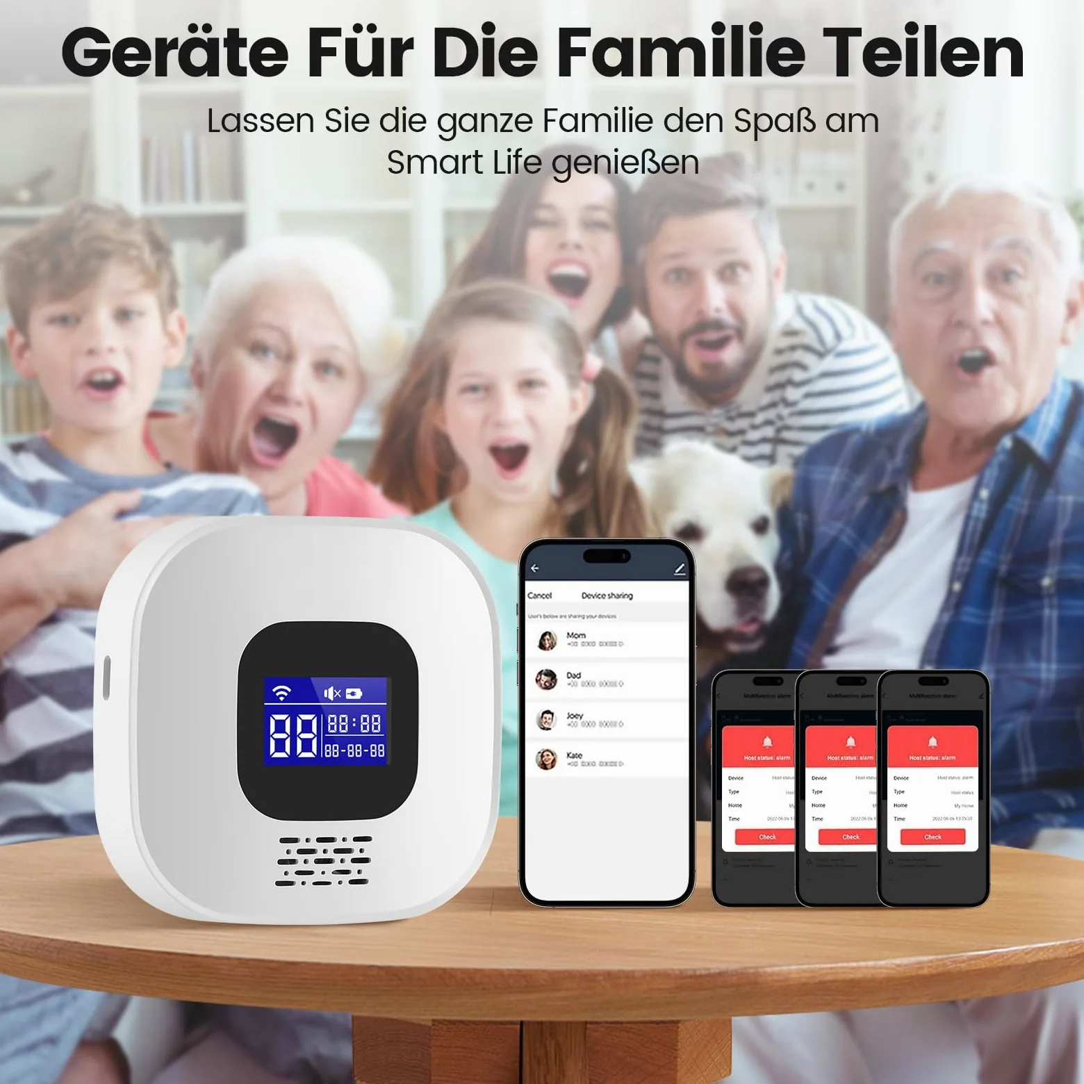 Notrufknopf für Senioren, WiFi-Hausnotruf-Senioren-SOS-Armband, Hausnotruf für Angehörige, Mobiler Alarmknopf Notrufarmband, Notrufarmband für Patienten und Behinderte