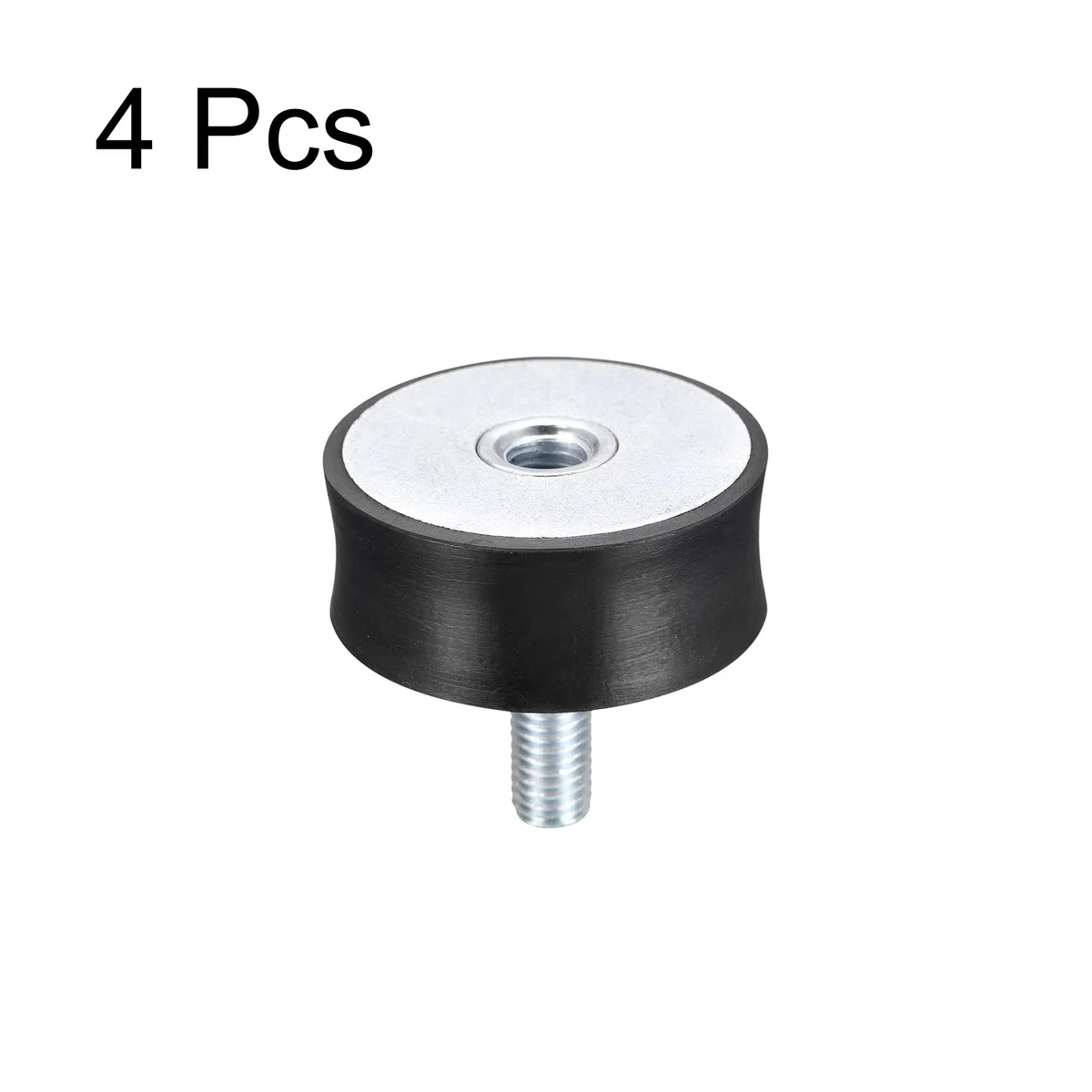 sourcing map 4Stk. Gummilager M10 Außen-/Innengewinde Schwingungsisolator Stoßdämpfer D50mmxH20mm