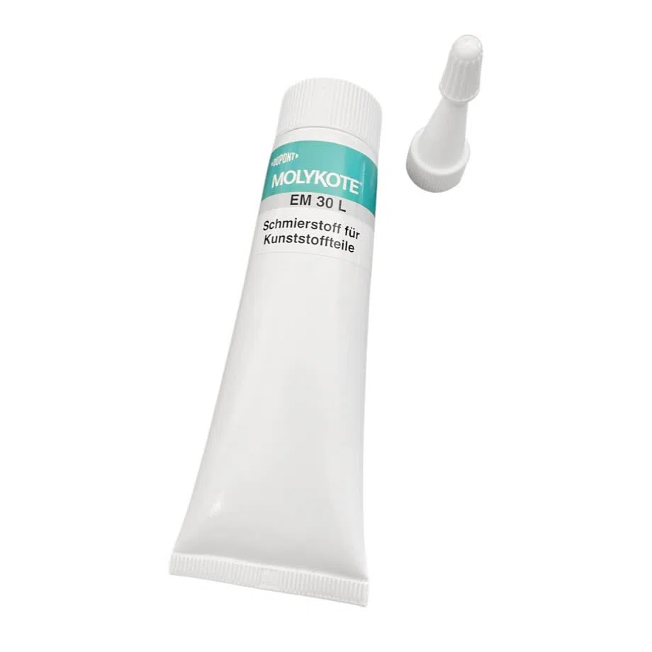 Molykote EM-30L Hochleistungs-Schmierfett 50ml in Dosiertube - Kunststoffschmierung für Pedelec, E-Bike, Nähmaschine, Drucker - EM30L Wartungsfett für Kunststoff/Metall