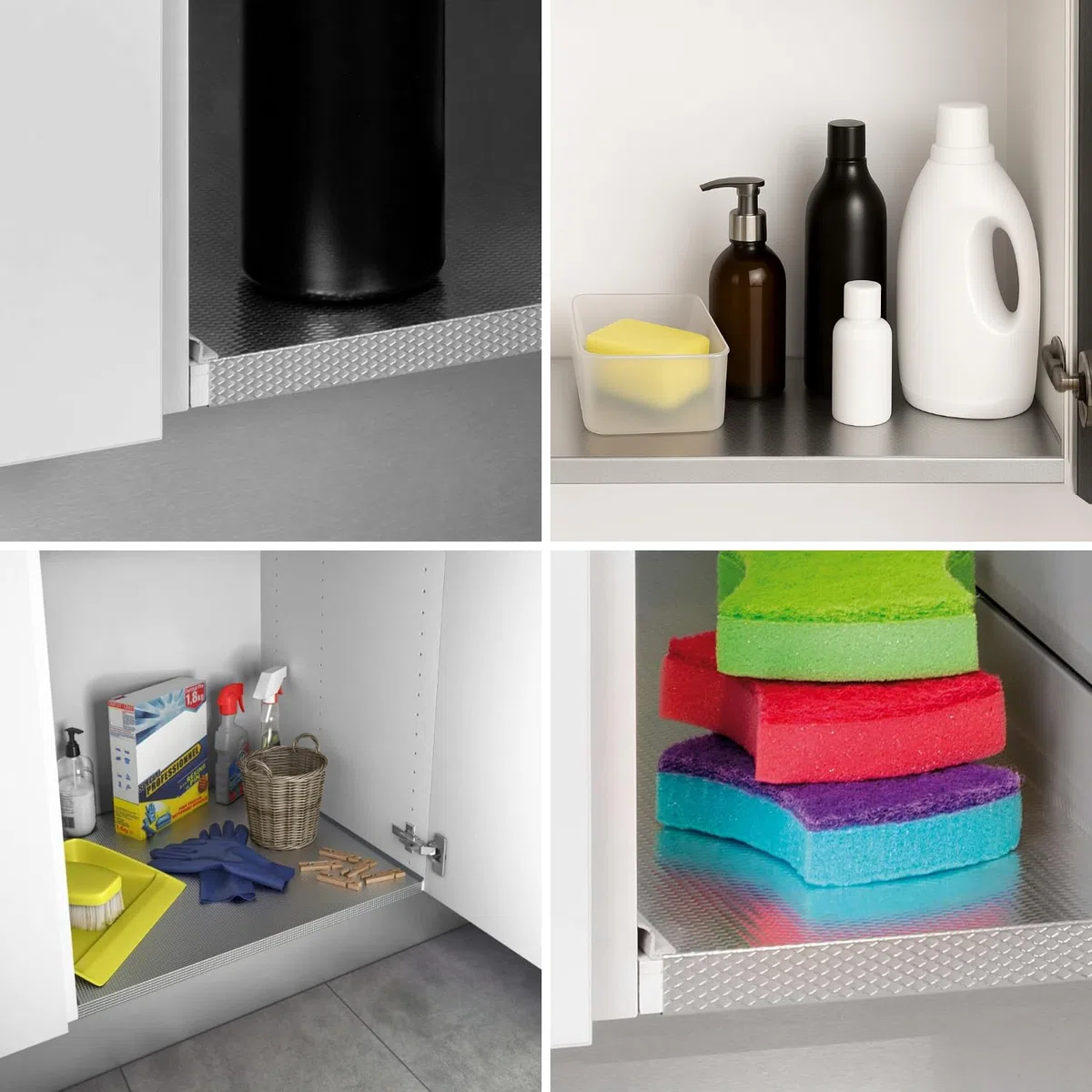 Evotrade Aluminium-Schutz für Küchenunterschrank – Untertischplatte mit Aufkantung, wählbare Maße 562/862 / 1162 mm (562 x 530 mm)
