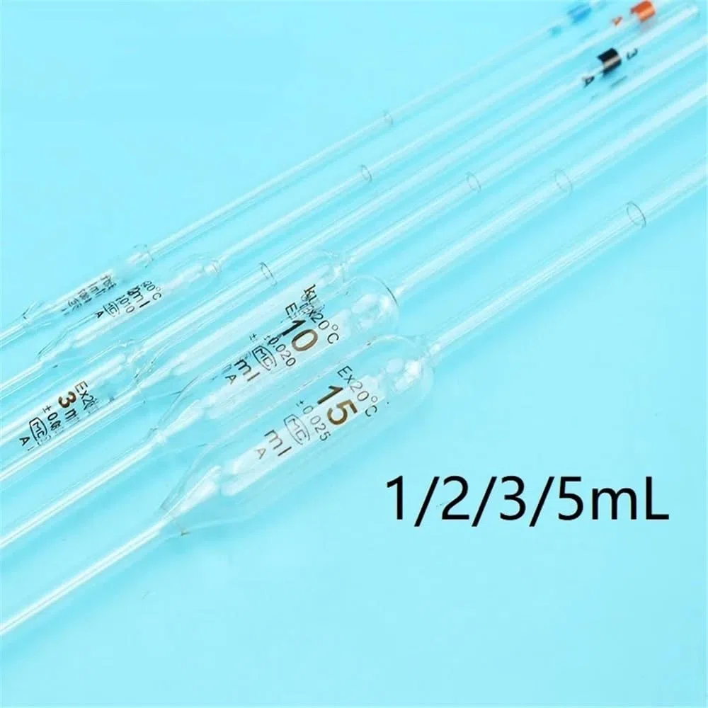 1/2/3/5 ml Vollpipetten aus Glas der Klasse A mit einer Markierung und Laborgeräten(5ml)