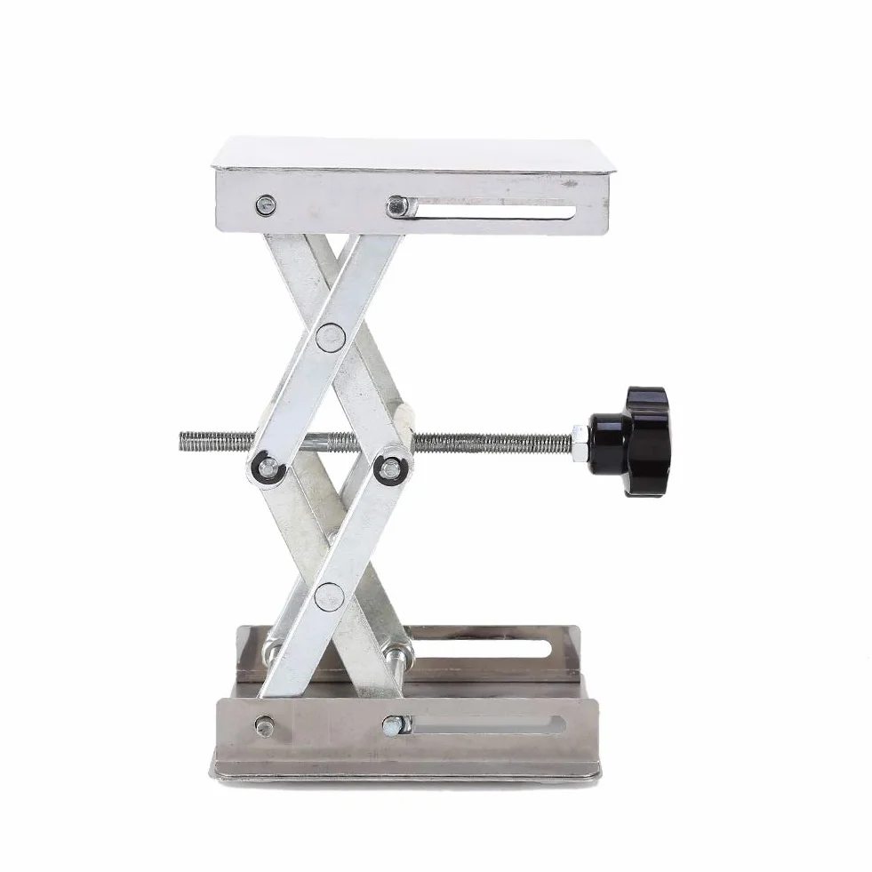 Akozon Latory Hebebühne 100X100mm Edelstahl Stand Rack Scherenhubtisch
