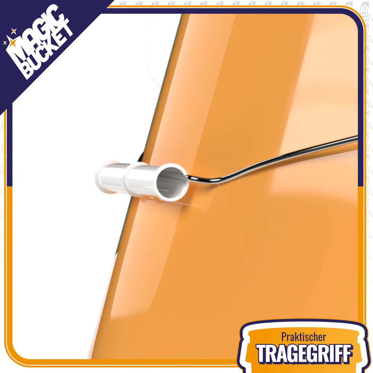 MAGIC BUCKET | Auto Handwäsche Bundle | Wascheimer mit passendem Eimer Deckel 5 US GALLONEN ca. 20 Liter | Mit Grit Guard Eimereinsatz Schmutzsieb | Waschset Rot/Rot