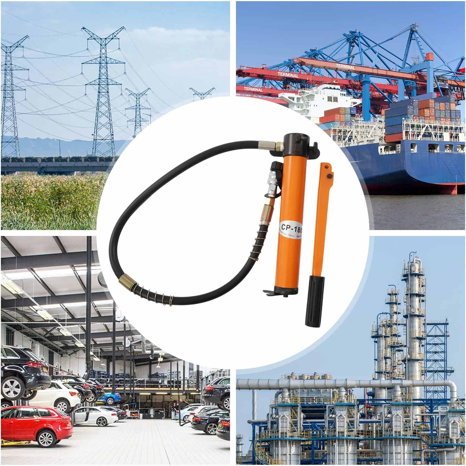 Manuelle Hydraulikpumpe Handpumpe Schlauchkupplung für Hydraulikzylinder Hydraulische Rohrbieger Ölspeicherkapazität 350cc Kompakt und Leichtgewichtig 70Mp