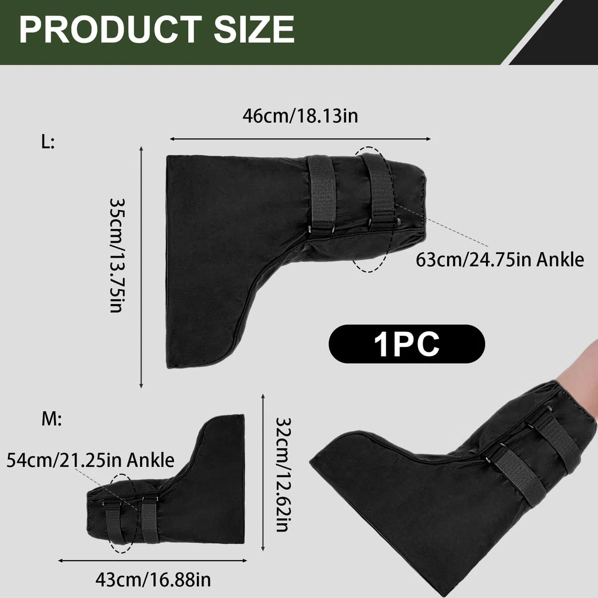 Medizinische Schuhüberzieher Stiefelabdeckung,Air Cam Walker Frakturstiefel,Wasserdicht Frakture Stiefelabdeckung,Medizinischer Orthopädischer Stiefel für Gebrochenen Fuß,Verstauchten Knöchel (L)