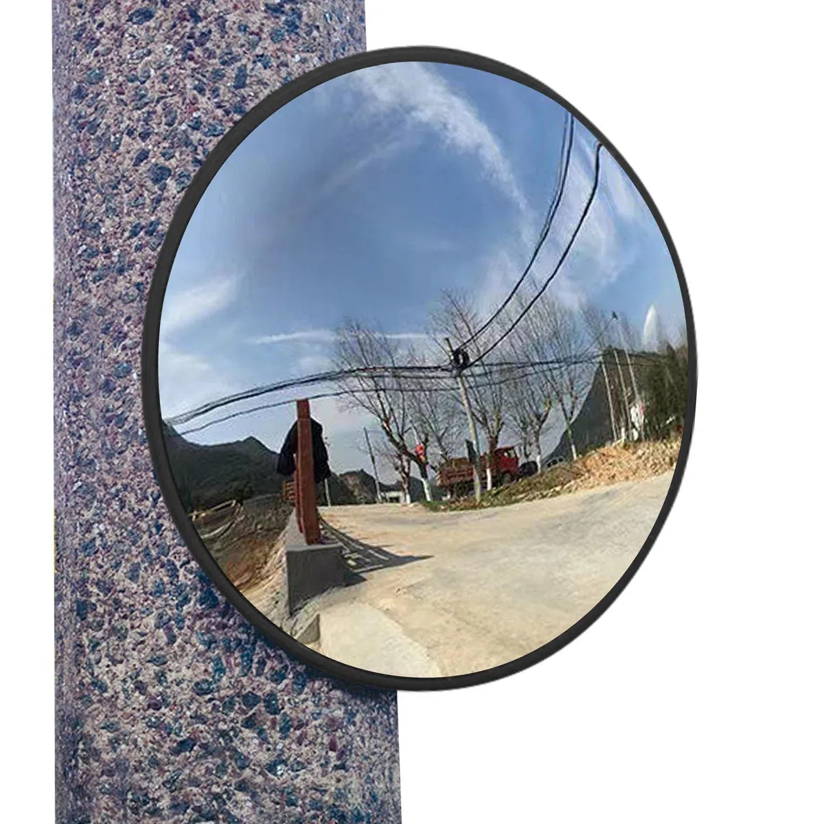TAOLE 30cm Traffic Zimmer Deko, Rond Spiegel Aesthetic Y2k Straßenspiegel Konvexspiegel Ausfahrt Parabolspiegel Weitwinkelspiegel Panorama