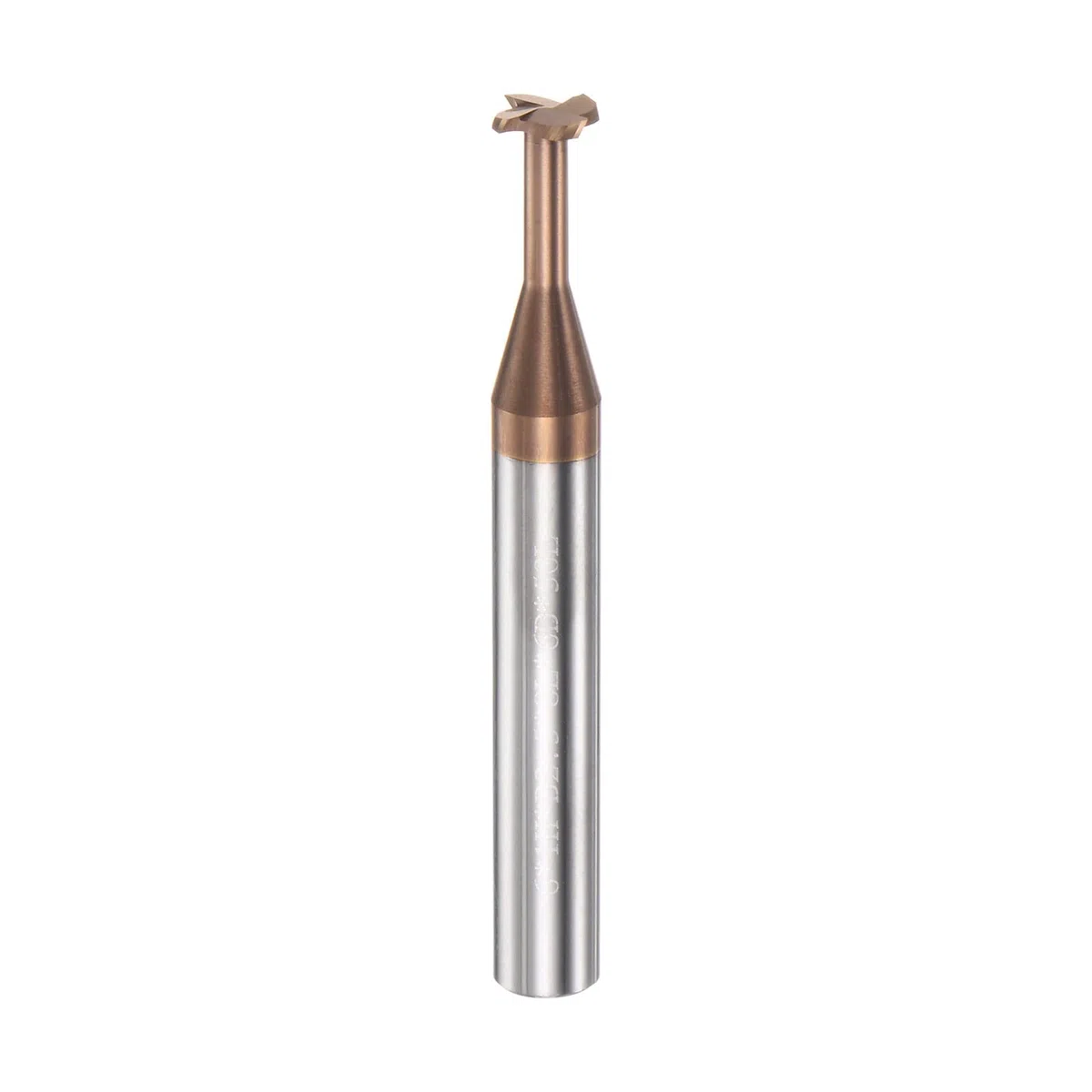 sourcing map T Schlitz Schaftfräser Fräser 6mm Schnitt 1mm Tiefe 6mm Schaft Solid Hartmetall Titan Beschichtet 4 Flöten für Edelstahl Legierung