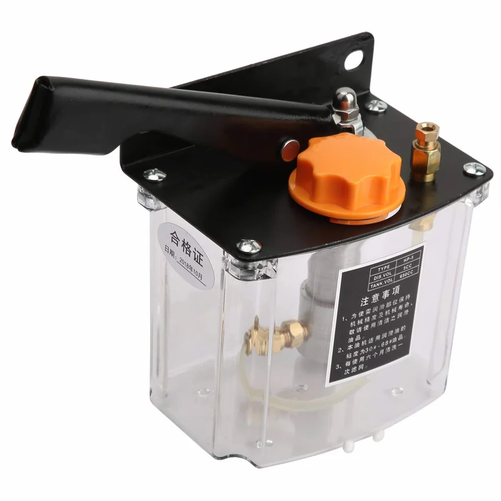 Manuelle Schmierpumpe, 5L linksbetriebene Schmierpumpe 650CC für CNC-Werkzeugmaschine, Bearbeitungszentrum, Produktionslinie