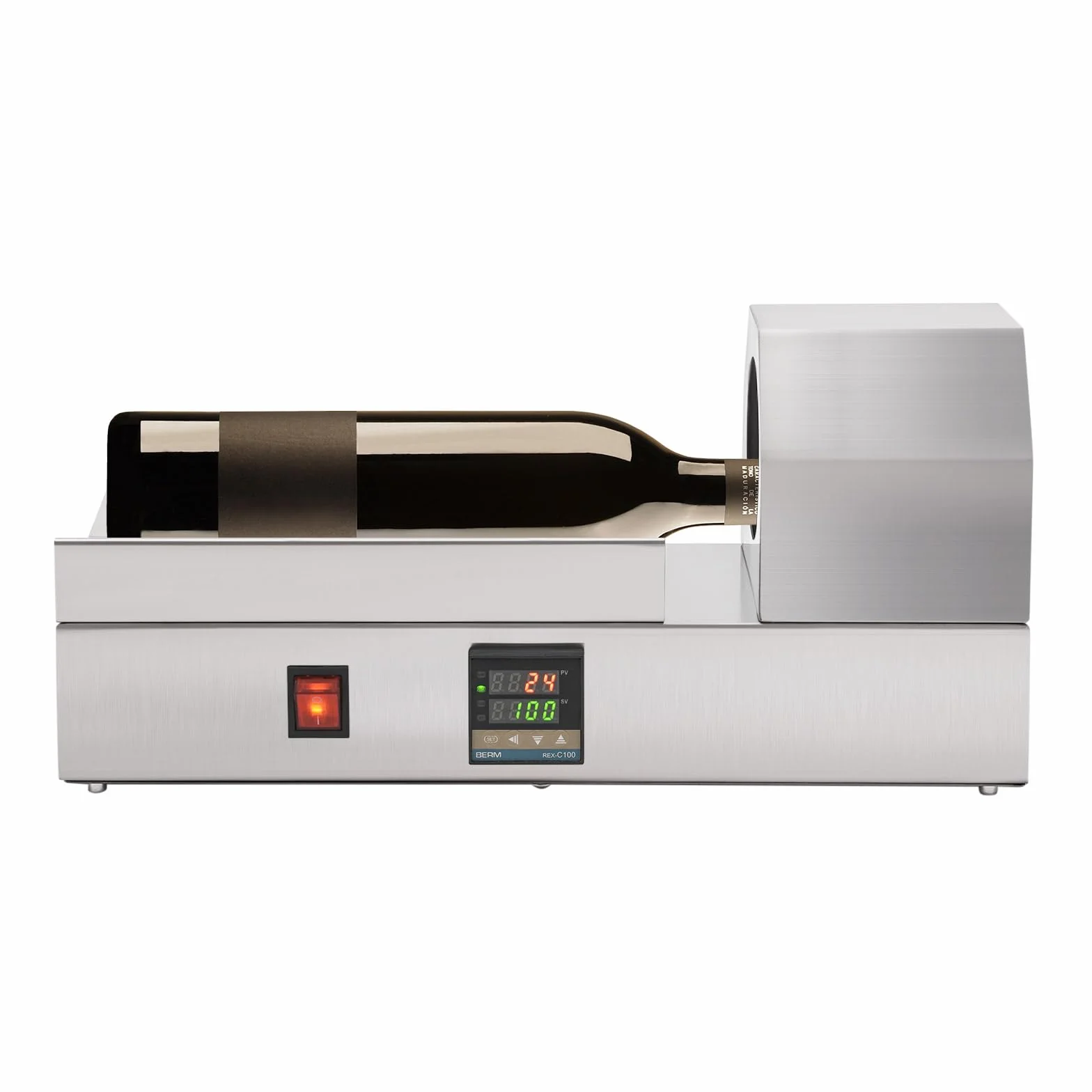 1000W PVC-Kapsel-Schrumpfer Thermostatische Digitalanzeige Weinflasche Kappe Wrap Schrumpfmaschine 400℃ für PVC-Kapseln mit einem maximalen Durchmesser von 70mm/2,75"