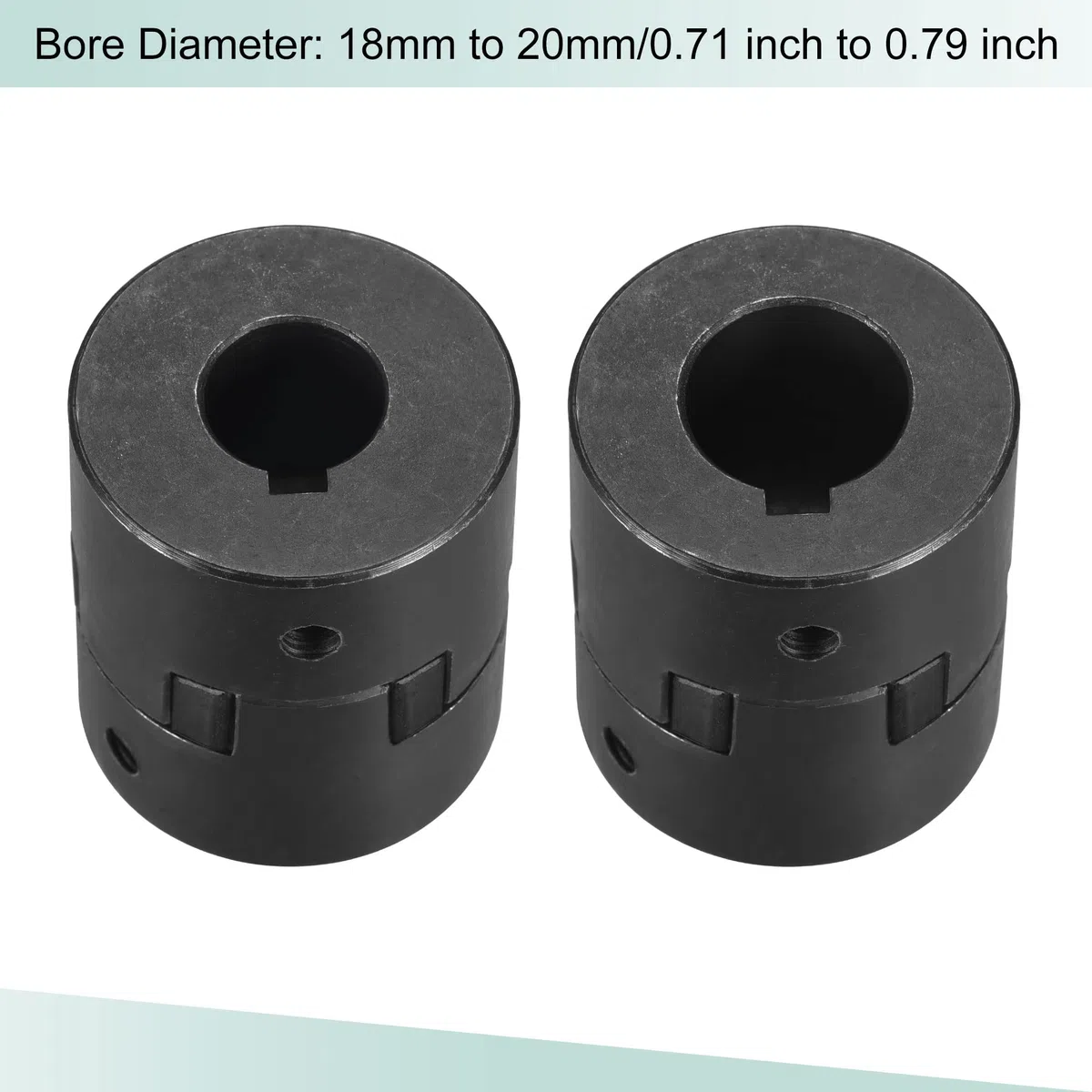 sourcing map Flexible Kupplungswelle 18 mm bis 20 mm 51 mm x 44 mm Motorkupplungsgelenk