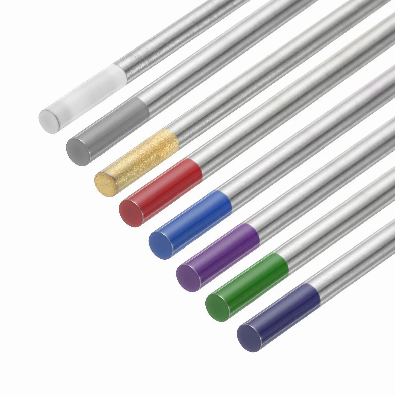 QUARKZMAN 10 Stück TIG Schweiß Wolfram Elektroden 3/32" x 7" Rein Für Edelstahl Schweißen Aluminium Magnesium Legierung Schweißen Industrie Fertigung Grün WP