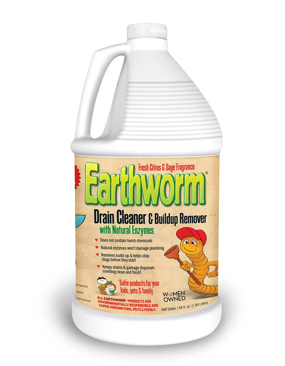 Earthworm Drain Cleaner - Drain Deodorizer - Natural and Family-Safe - 64 fl oz by Earthworm