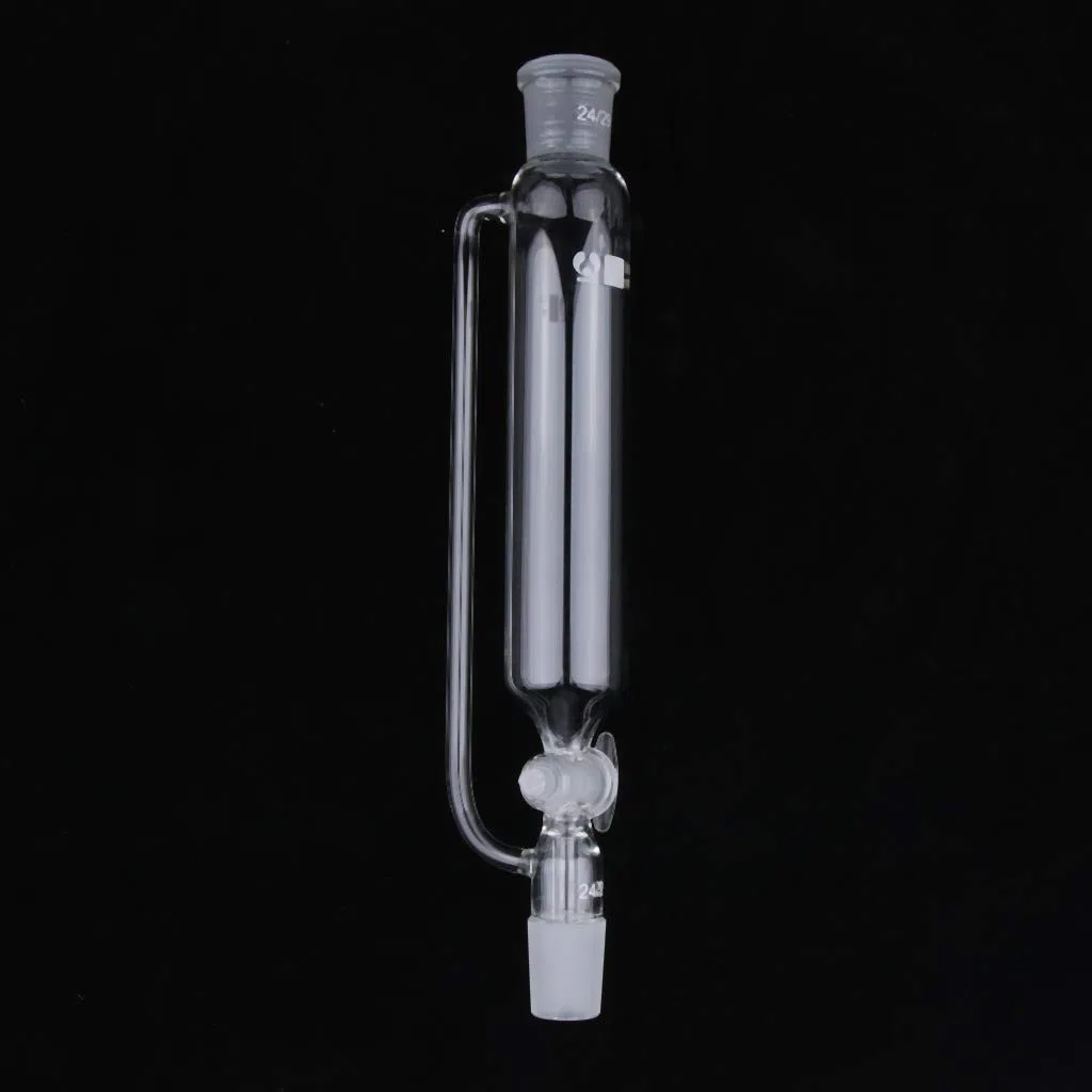 Tropftrichter aus Glas mit Druckausgleichsrohr und Absperrhahn, transparent, 100 ml
