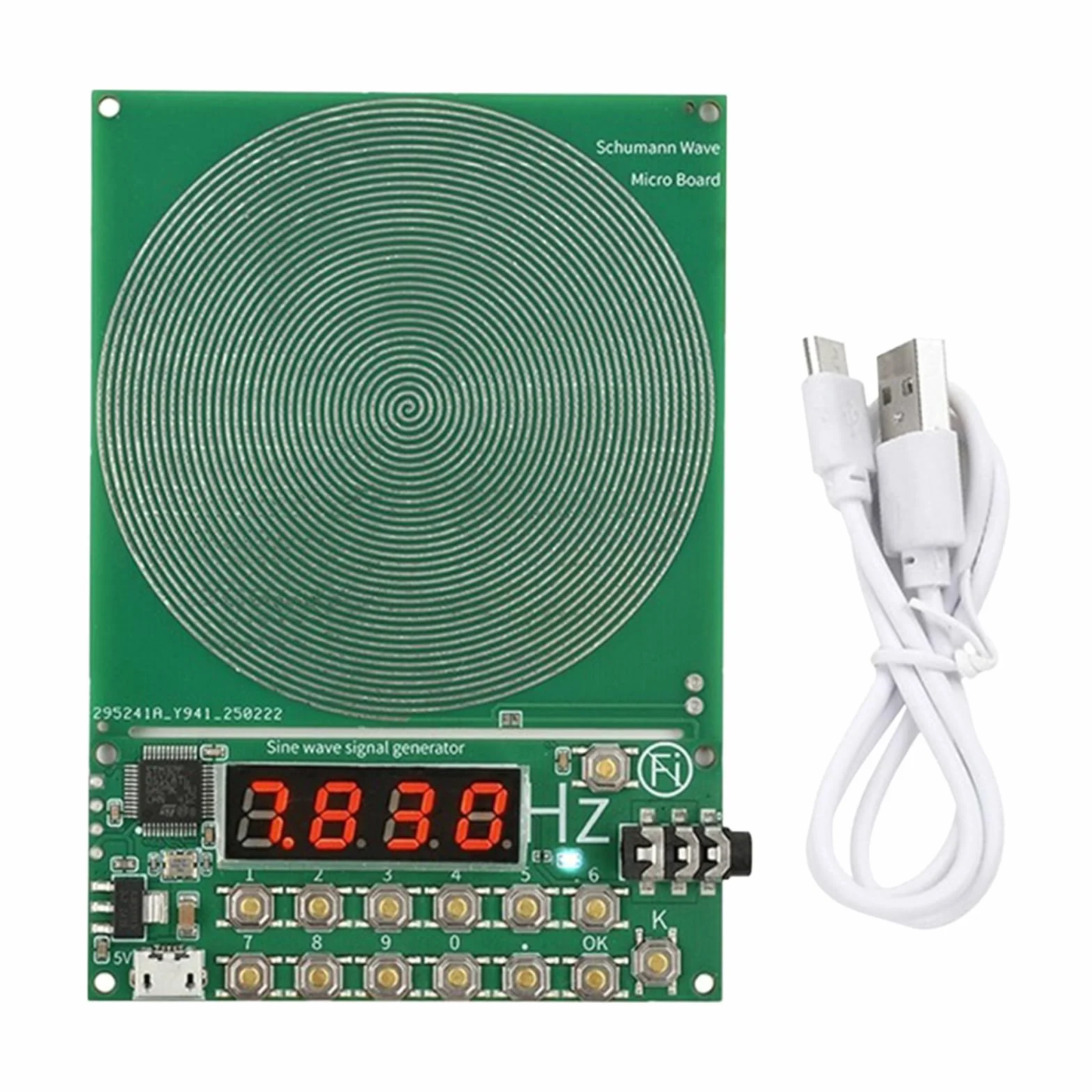Schumann Frequenz Generator 7.83Hz einstellbar 0.1Hz bis 100000 Hz mit Display, USB-Anschluss Schumann-Resonanz Generator Naturresonanz für Raumharmonie Tragbar für Zuhause Büro Geschenk