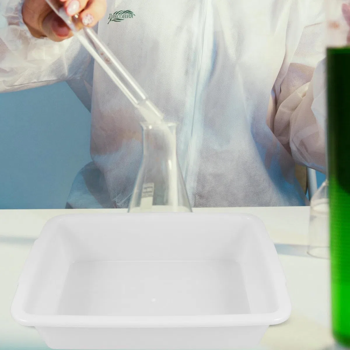 Healeved Auffangschale Kunststoff 13.8X9.8X3.1In Anti-Leck Laborprobenschale Vielseitiges Tablett FüR Chemielabor Organisation Und Sichere Lagerung