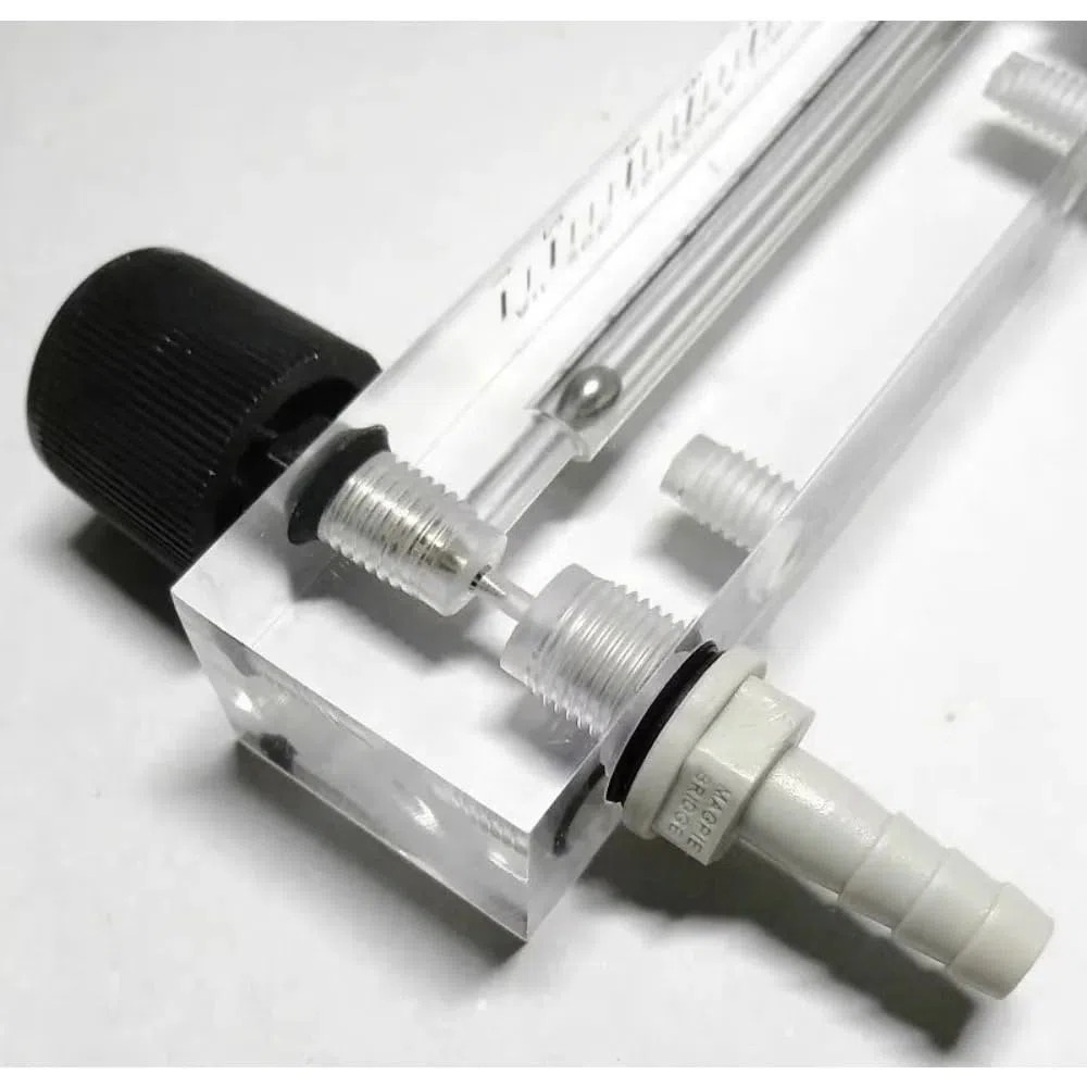 LZM-6T Mirco-Luftdurchflussmesser, Rotameter, einstellbares Ventil, pneumatisch, 6 mm Schlauchanschluss, 10–60 ml/min, 0,1–35 LPM zur Auswahl(10-100ml per min)