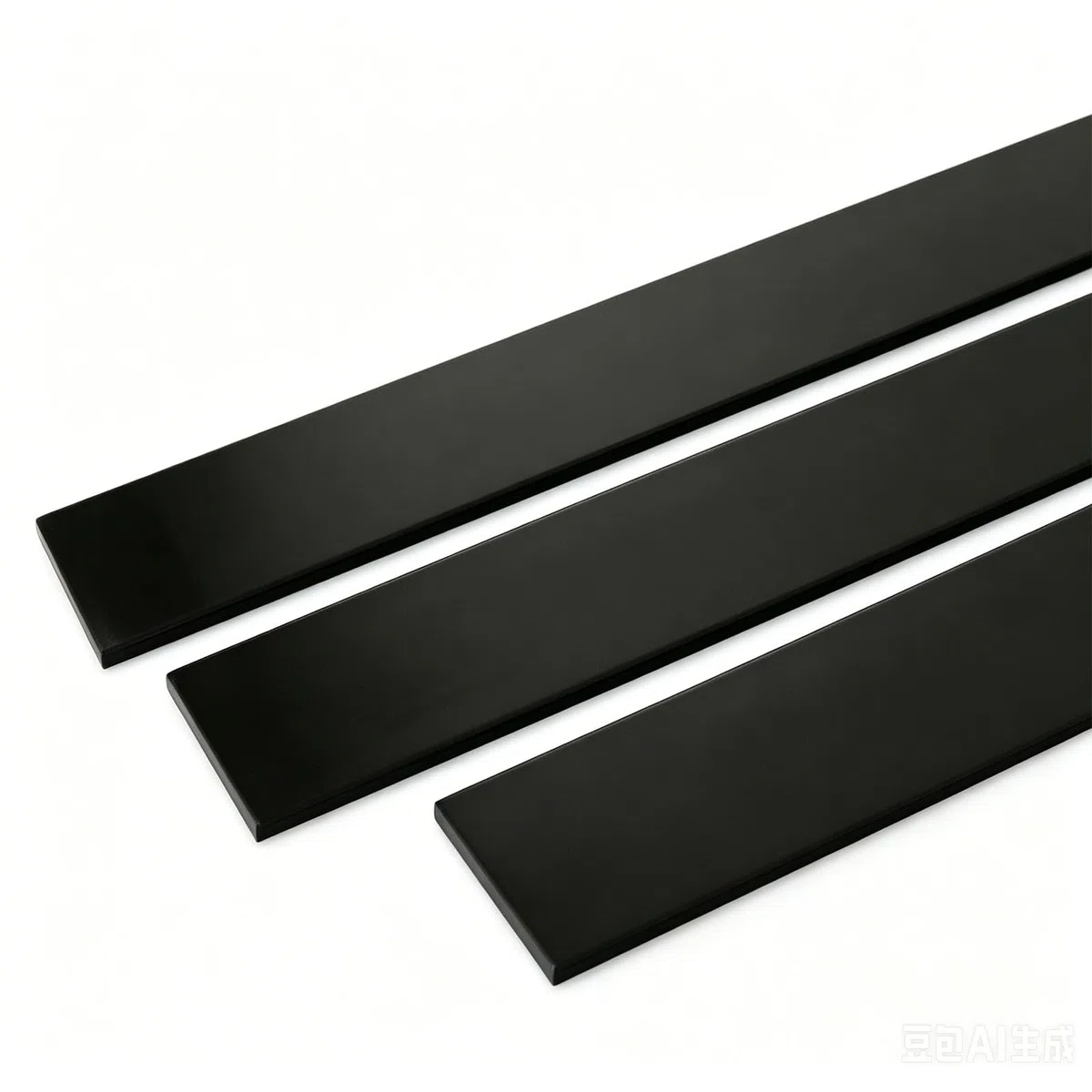 2 Stück Schwarze ABS Kunststoff Flachstange Schwarze Rechteckige Kunststoffleiste 500mmx30mm Dicke 10-15mm für Automobilfertigung,500x30x10mm
