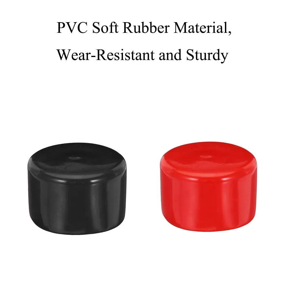Gummi-Endkappe, 75 mm Innendurchmesser, runde Rohrbolzenkappe, Schutzabdeckung, Gummi-Endkappe, flexibler Fleckschutz, PVC-Kappe für Rohre, Zaun, Rohrpfosten, Möbel, Geländer (BK)