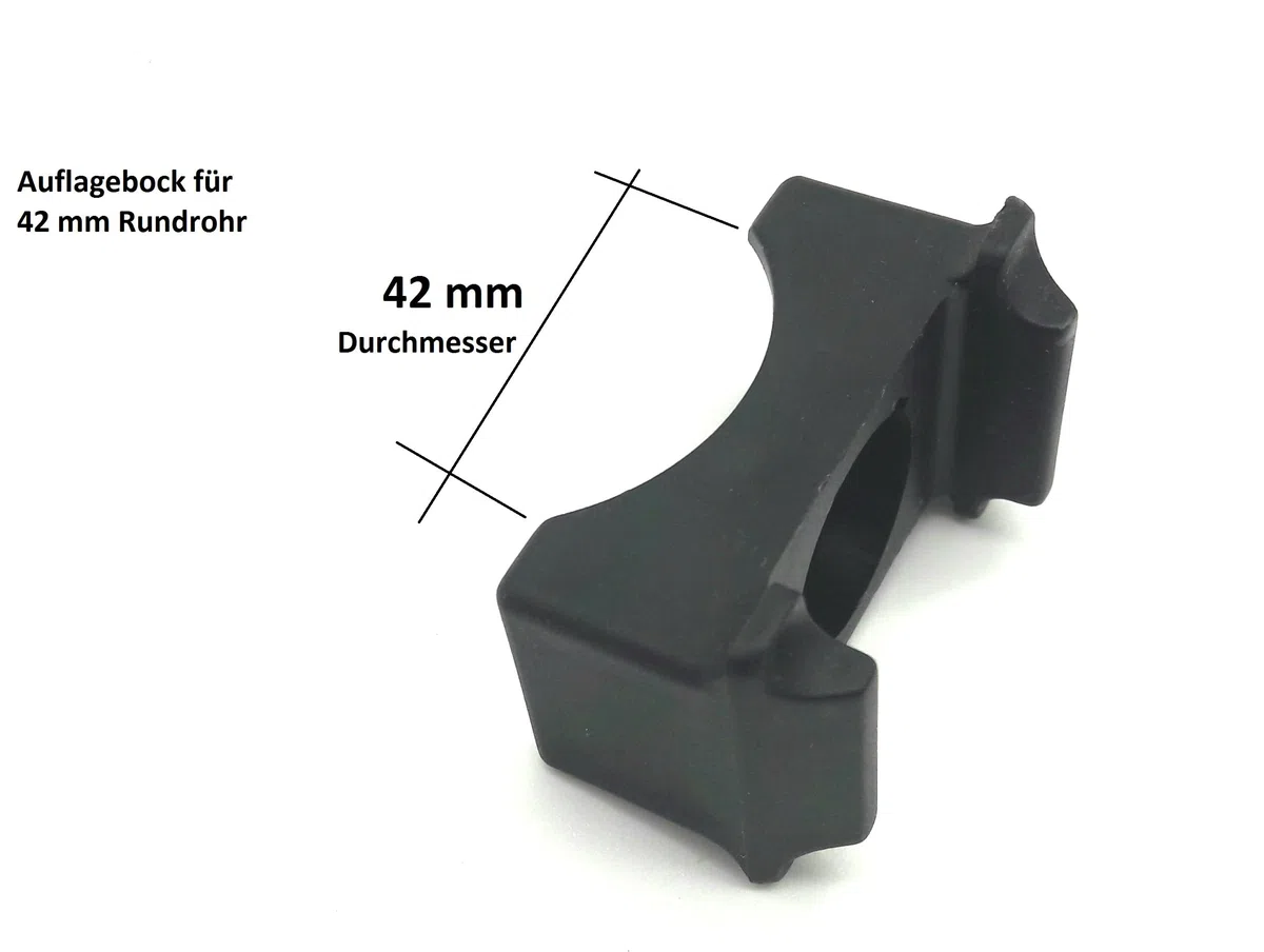 Doppelstabmattenzaun Befestigung Halterung Pfosten Zaun Auflage Rundrohr Wahlweise für 34mm, 42 mm oder 60mm Durchmesser Dämpfer für z.B. 8/6/8 oder 6/5/6 Stabmatten + Klemmplatte (20 Stück 42mm)