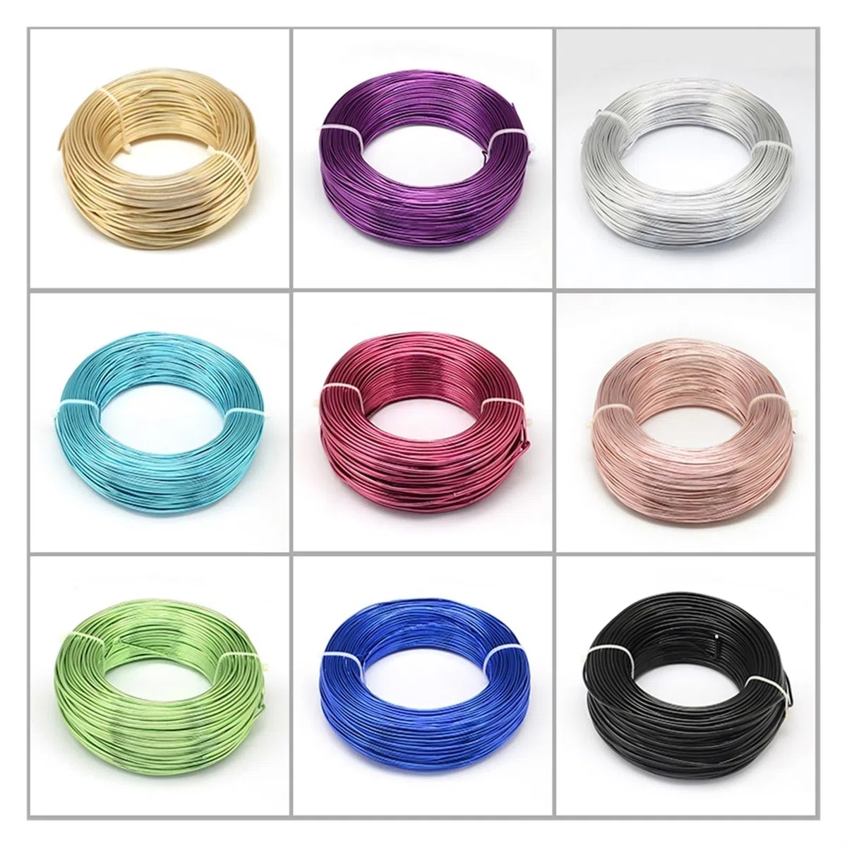 Aluminiumdraht 500 g 0,6/1,2/1,5/2,0/3,0 mm Aluminiumdraht, DIY-Schmuckkomponenten, Zubehör, Finden, Herstellen, Halsketten, Armbänder, Bastelbedarf Basteldraht(Color:PaleTurquoise,Size:0.8mm 300m)