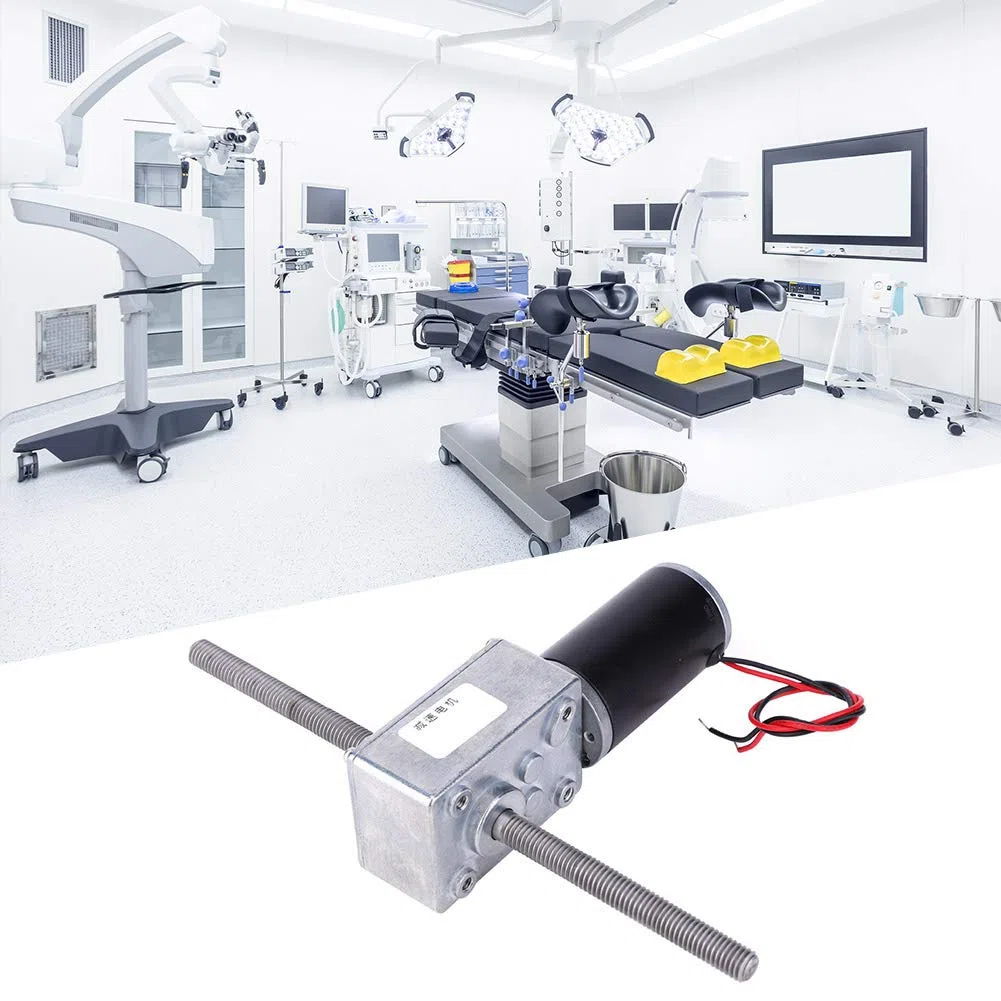 12V Getriebemotor mit hohem Drehmoment, M8 Doppelwellen Schneckengetriebemotor, doppelter rechter Untersetzungsmotor, zwei gerade Zähne(Reduction Ratio 670)