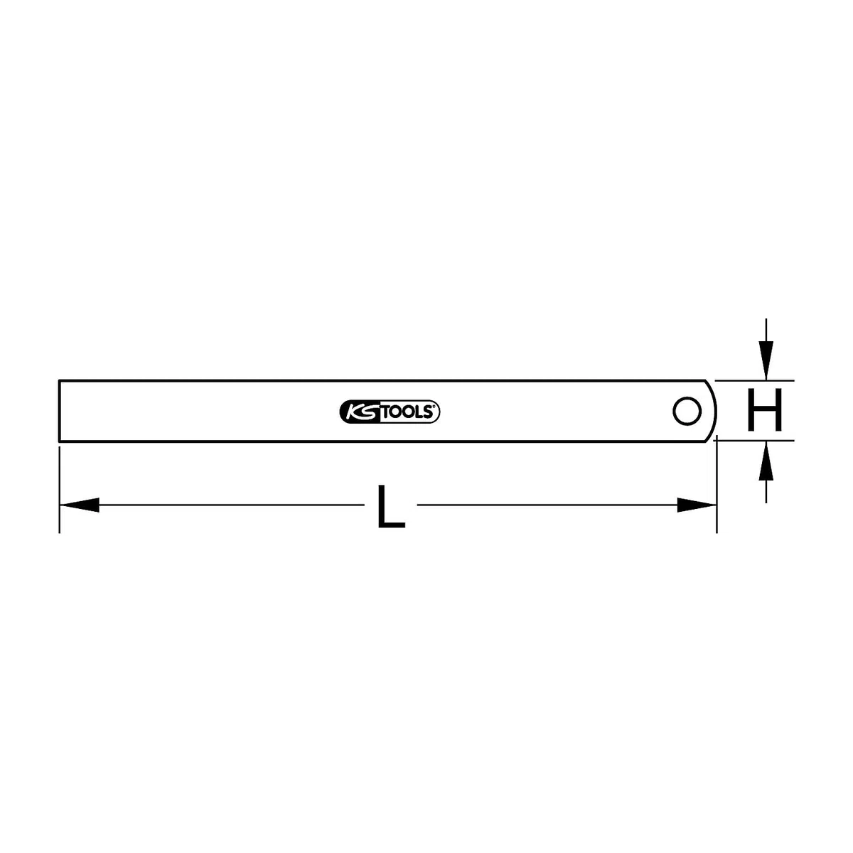 KS Tools 300.0117 Halbflexibler Stahlmaßstab, 1500mm, 4042146332627