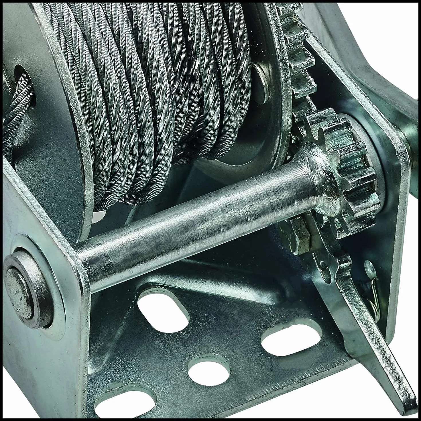 Einhell Handseilwinde TC-WI 500 (max. Tragkraft 500 kg, 10 Meter langes drallfreies Drahtseil, Rücklaufsperre, Softgrip inkl. Sicherheitslasthaken mit Sicherungsklappe)