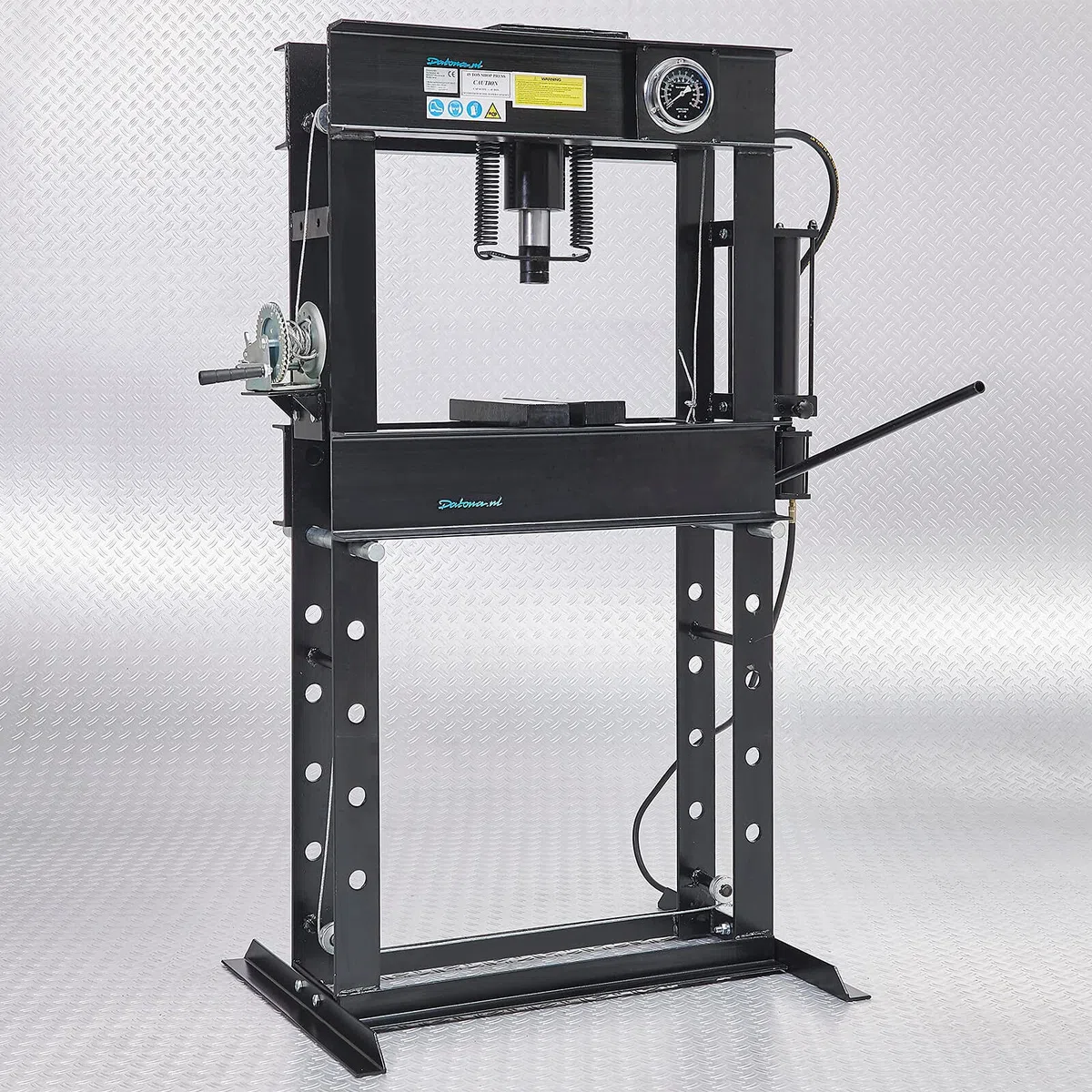 Datona Hydropneumatische Werkstattpresse mit Handwinde - 45t