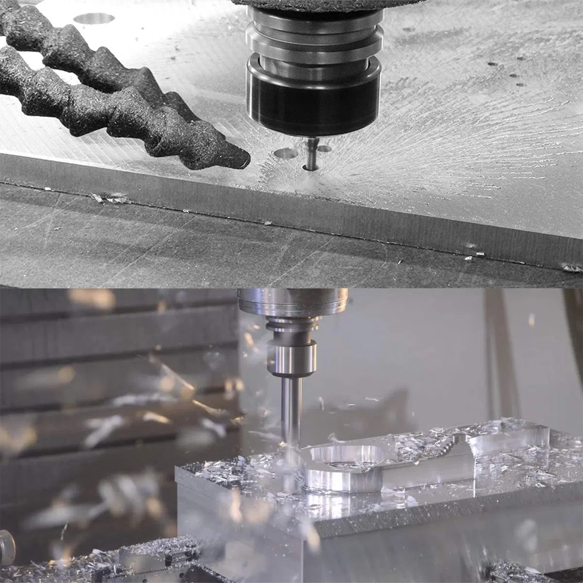 SpeTool VHM 3 Flöten Alufräser CNC Fräser mit 6 mm Schneiddurchmesser x 18 mm Schnittlänge, 6 mm Schaft Schaftfräser für Aluminium und Kunststoff