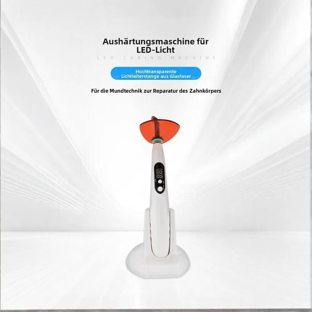 LED Polymerisationslampe, 1200mW/cm² Wireless Led-B Aushärten Licht, 2200mAh Akku Lampe 1400mW Specht Art mit Drei Arbeitsmodi