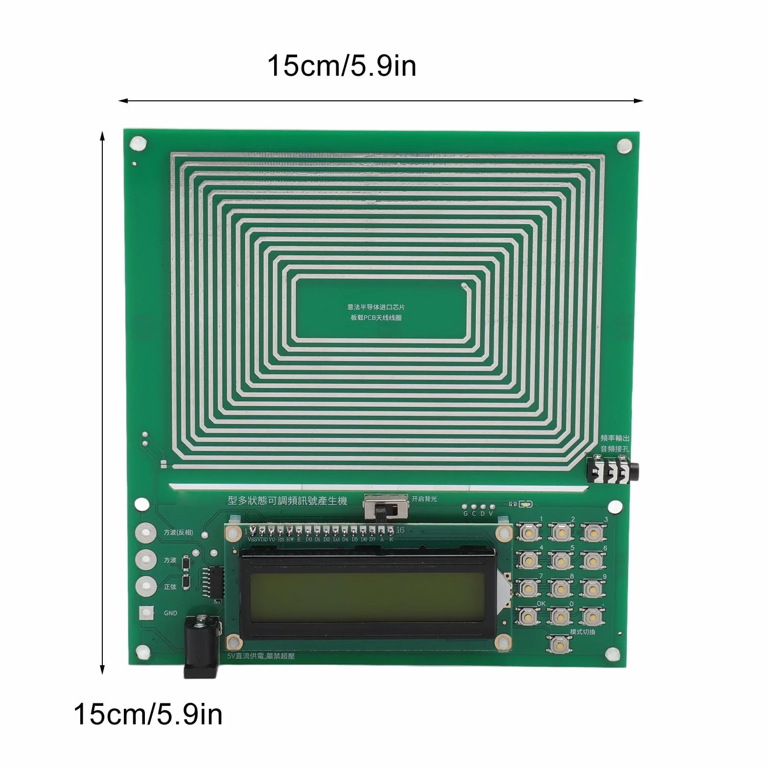 Wellengenerator, Frequenzgenerator, 0,01–100.000 Hz, Einstellbare Frequenz, 7,83 Hz, Sinus, Wiederaufladbare USB Niederfrequenz Impulsgenerator, Mehrere Wellenformen