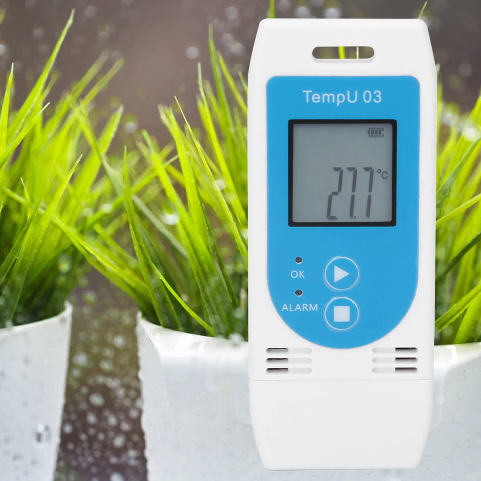 Datenlogger für Temperatur und Luftfeuchtigkeit, USB-Modell 32000 Punkte mit LCD-Anzeige, PDF-Bericht/CSV-Datei